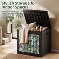 thumbnail image 6 of MINDYES 35 Gallon Deck Box, Outdoor Storage Box for Garden Piato Backyard, Garden Floral, 6 of 8
