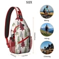 thumbnail image 5 of Sling Backpack,Multicolor Christmas Tree Pattern Sling Bag with Water Bottle Holder,Waterproof Sling Bag for Men/Women with Headphone Jack for Hiking,Travel, 5 of 6
