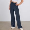 thumbnail image 5 of Sweatpants for Women 2026 Spring Fall Elastic High Waist Wide Straight Leg Casual Loose Sweat Pants with Pockets, 5 of 9
