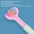 thumbnail image 4 of kurtrusly Plastic Three Head Toothbrush For Deep Cleaning Soft And Flexible Protection With Super-fine A22 Peach Pink Child 1 Pc, 4 of 6