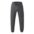 thumbnail image 4 of KaLI_store Men Cargo Pants Men Drawstring Casual Summer Beach Loose Pants with Pockets Straight Leg Pants Grey,XXL, 4 of 5