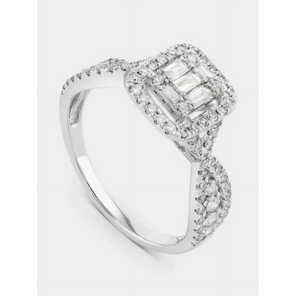 Royal Engagement Ring 2 Carat Moissanite Diamond Twisted Ring Special Gift for Handmade Jewelry Ring