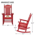 thumbnail image 5 of Dycanpo Outdoor Rocking Chair with High back for Backyard/Patio/Garden,HDPS-Bright Red, 5 of 7