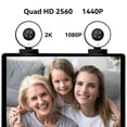 thumbnail image 3 of Cámara web papalook PA552 2K/1080P Full HD con luz y cubierta, 3 of 8