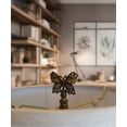 thumbnail image 2 of Decorative Butterfly Lamp Finial Antique Brass, 2.3"h, 2 of 5