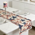 thumbnail image 5 of SLYNSHome 250th Anniversary Table Runner 4th of July America Flag Stars Table Runners Patriotic Memorial Day Independence Day Vintage Table Cover for Dining, 5 of 6