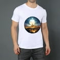 thumbnail image 2 of Men Oversize T-ShirtMoon Summer Casual Short Sleeve Crew Neck Loose Tee Tops XS-5XL, 2 of 5