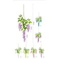thumbnail image 2 of 3 Strands 37.8'' Silk Pink Wisteria Artificial Flowers, Fake Wisteria Floral Hanging Plant Garland, for Home Decor, Party, Floor Vase, Balcony, Wedding Arrangement Decoration, 2 of 6