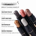 thumbnail image 4 of Multicolor Cream Highlighter Eyeshadow Set, Contouring and Highlighting Eyeshadow Stick, Long-Lasting Color, Waterproof and Smudge-Proof, Easy to Apply, Makeup Crayon Kit for Date Party Use, 4 of 7
