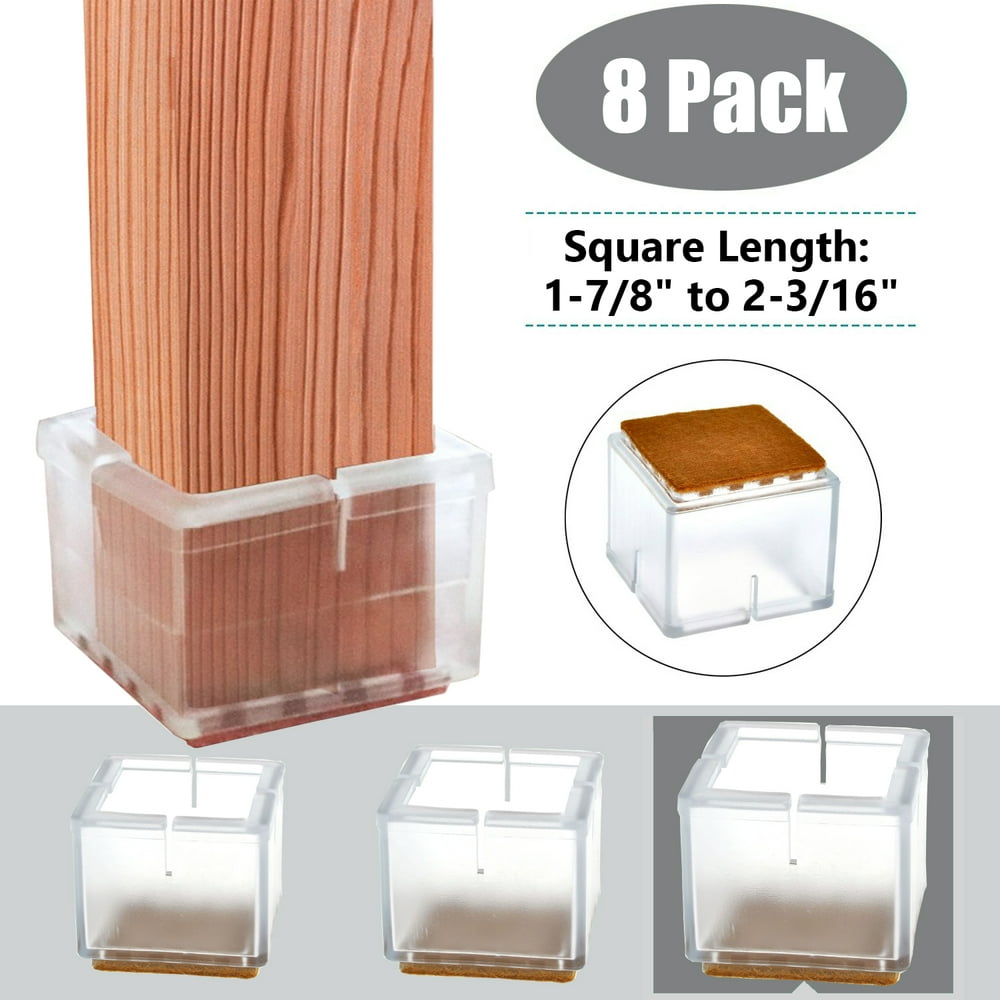 Chair Leg Caps Silicone Protectors For Hardwood Floor Square