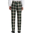thumbnail image 3 of Lars Amadeus Men's Dress Pant Flat Front Stretch Business Plaid Pants, 3 of 6