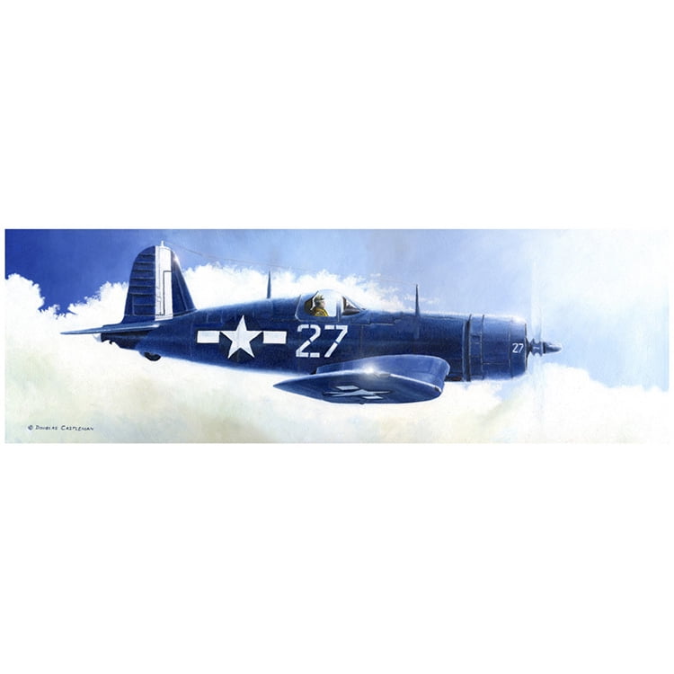 F4U Corsair Wall Clock Hand Made in the USA with American Steel 