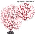 thumbnail image 2 of Minkissy 2Pcs Artificial Ocean Plants Red Fan Shaped Decoration for Pet Lovers, 2 of 4