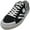 Black Glitter / White Stripes, variant on Moa Concept Men's Kit Playground Leather Black Stripes Ankle-High Sneaker - 7.5M