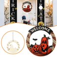 thumbnail image 2 of Bienvenida Guirnalda Puerta Colgante Calabaza Madera Gato Negro Cementerio Castillo Fantasma Halloween Decoración Suministros Yuarrent HA042894-04, 2 of 6