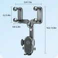 thumbnail image 3 of Teissuly Retractable Rearview Mirror Phone Holder For Car Phone Mount For Car 360° Rotating Rear View Mirror Phone Mount Car Phone Holder For All Smartphones Teissuly WER202311274529, 3 of 9