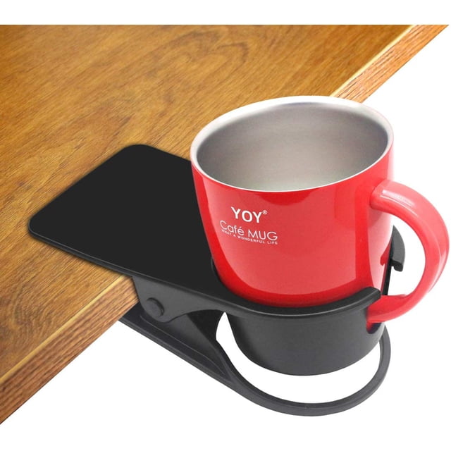 Portavasos para botella de bebida con clip para escritorio de mesa TUNC Sencillez