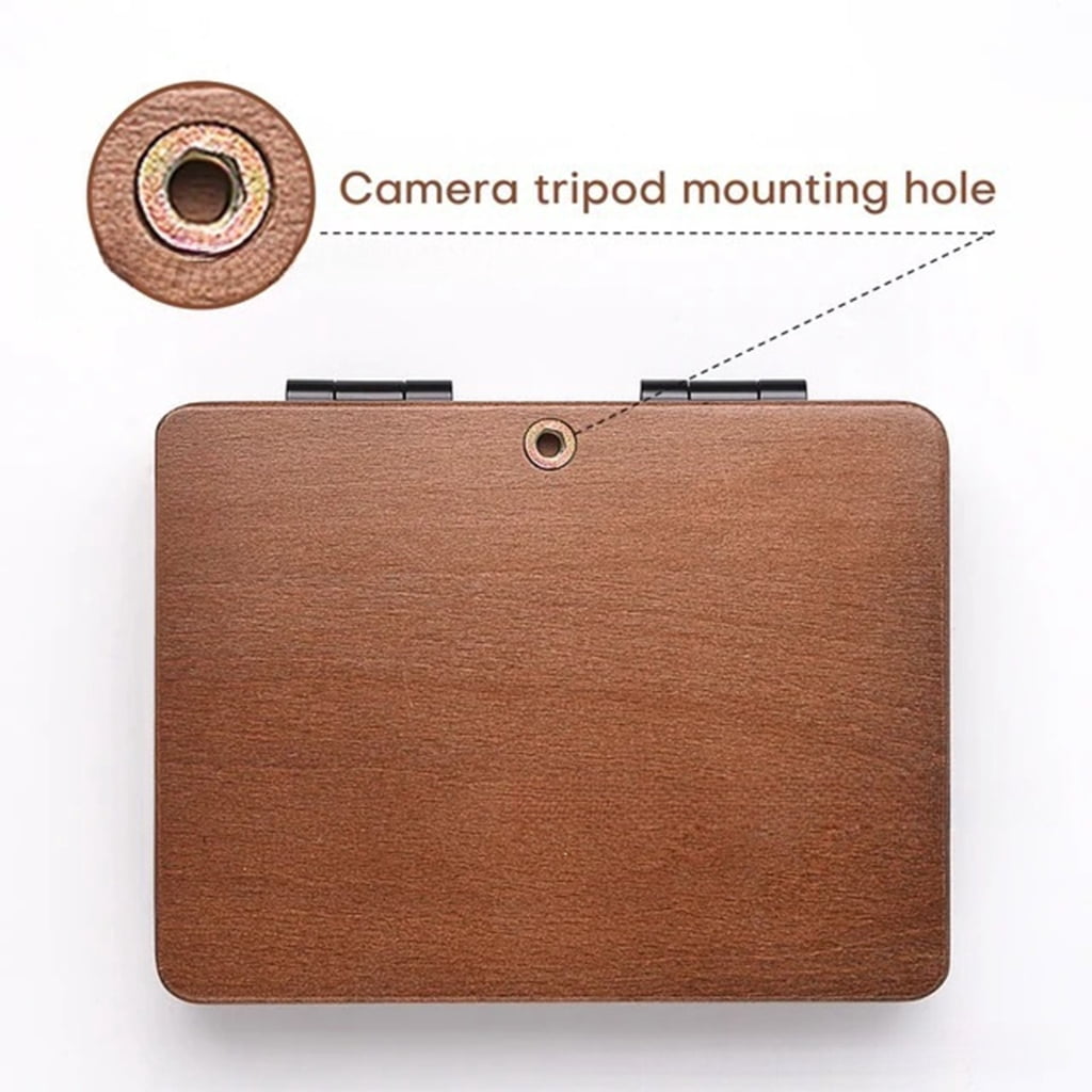 Miiottaa 24 Wells Folding Wooden Watercolor Paint Palette Box For Artist Travel Painting