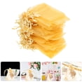 thumbnail image 2 of 100pcs Drawstring Mesh Gift Pouches Jewelry Bags Small Favor Bags Moon Star Gift Candy Bags, 2 of 7