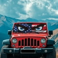 thumbnail image 3 of Uorisanigo USA Flag Big Eyes Windshield Sun Shade for 2018-2024 Jeep Wrangler JL JLU & Gladiator JT, Folding Sunshade Heat Shield Front Window Visor Shade, Aluminum Foil Film Structure, 3 of 7