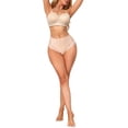 thumbnail image 2 of INSPIRE CHIC Women's Lace V-Neck Full Coverage Bra Wireless Push Up Soft Cup Breathable Minimizers B 42 Beige, 2 of 5