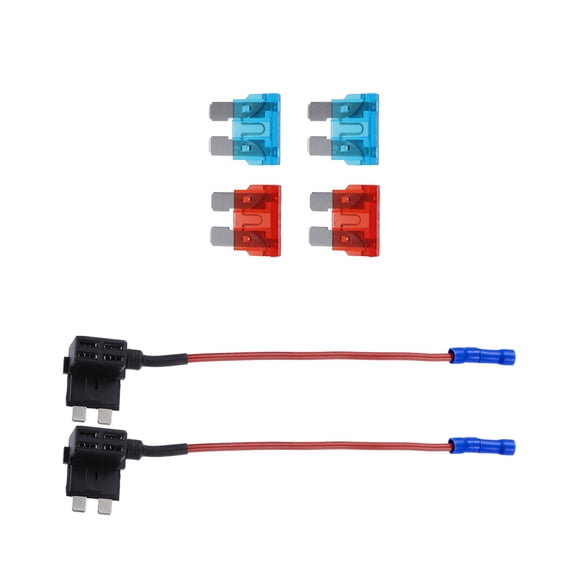 Unique Bargains Universal Add a Circuit 12V Standard Fuse Tap with 2pcs 10A 15A ATC Blade Type Fuse 1 Set