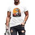 thumbnail image 7 of Ankishi Dinosaur T Shirts Men Sunset Casual Crewneck Short Sleeve Graphic Tees Trendy Summer Clothes for Leisure Sports, 7 of 7