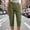 Army Green, variant on Hueook Khaki Pants Capri Hiking Women Solid Color with Elastic Waist Casual Clothes Pockets Full Length Capris Pants Black 2X
