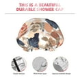 thumbnail image 5 of Kdxio Watercolor Plants Print Shower Cap for Women,Elastic and Reusable,Double Waterproof Layers Bathing Hat, 5 of 9