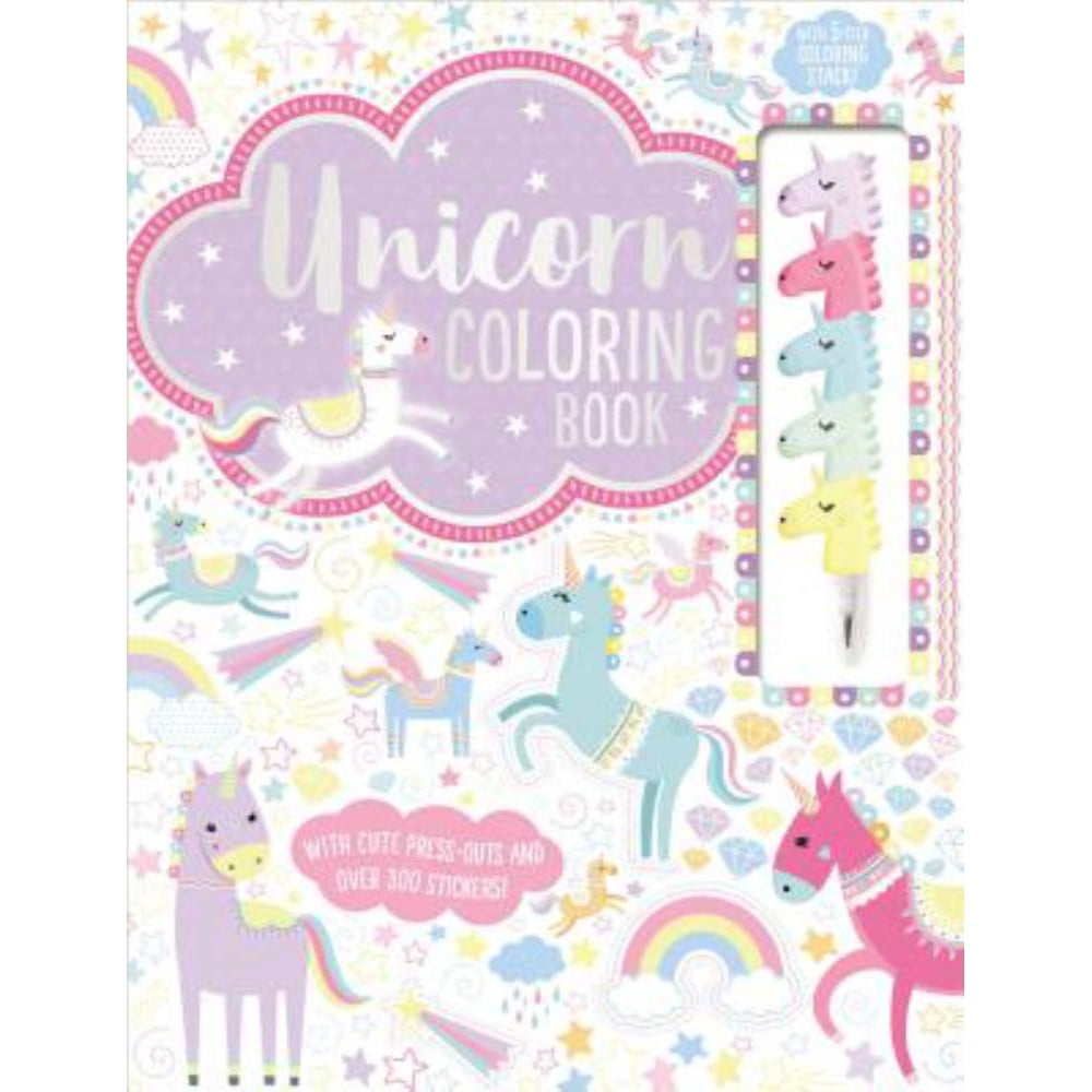 Download Coloring Book with Stacking Crayon: Unicorn Coloring Book (Paperback) - Walmart.com - Walmart.com