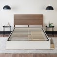 thumbnail image 1 of Storage Wood Bed with Headboard (Walnut and White) - Full, 1 of 2