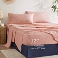 thumbnail image 2 of Regency Heights Full Size Comforter Set, 9-Piece Bed in a Bag Full, Navy/Orange Bedding Sets with Sheets, Bed Skirt for College Dorm, 2 of 9