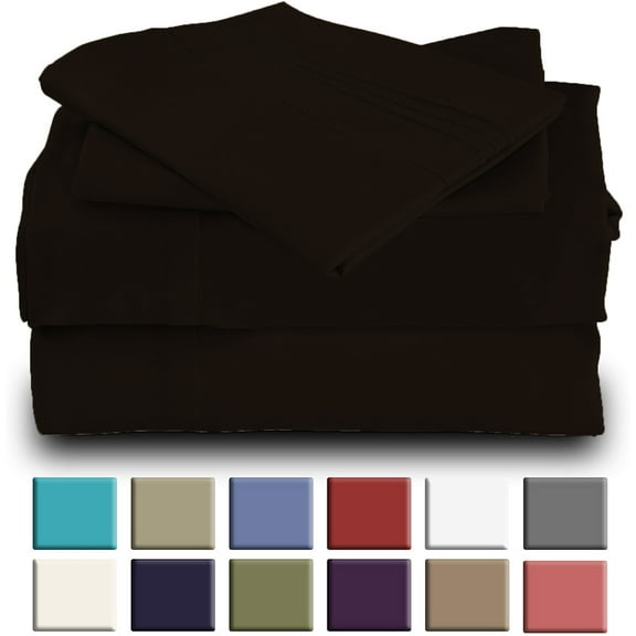 Mutlu Home Goods Rayon Made From Bamboo Sheets Set, Split King Coffee Sheets -Deep Pockets-Available in Queen,King,Full,California King,Twin, Wrinkle Free-Ultrasoft-5 Pieces, Split King Size, Coffee