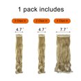 thumbnail image 4 of SHCKE Clip in Hair Extensions 24" Curly Hair Extension 3Pcs Ash Blonde Mix Bleach Blonde Clip On Hair Extensions Heat Resistant Synthetic Fiber Hair Pieces for Women, 4 of 5