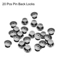 thumbnail image 3 of Uxcell 20Pcs Metal Pin Backs Spring Loaded Pin keepers Locking Pin Keepers Locking Clasp, Black, 3 of 7