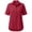 Red, variant on Women's Cotton Linen Top Cut Shoulder High Low Hem Long Sleeve Loose Fit