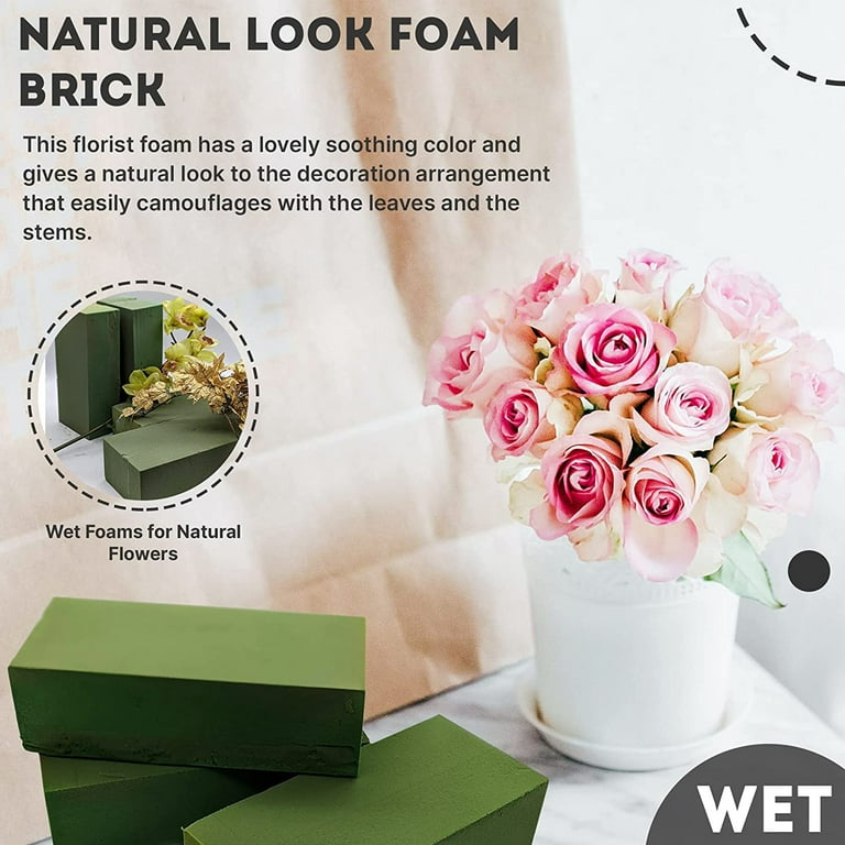 6 Pack Premium Dry Floral Foam Blocks For Artificial Flower Box