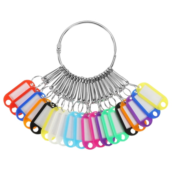 Uxcell Portable Key Organizer Keychain Holder with 20 Key Label Tags for Office Hotel