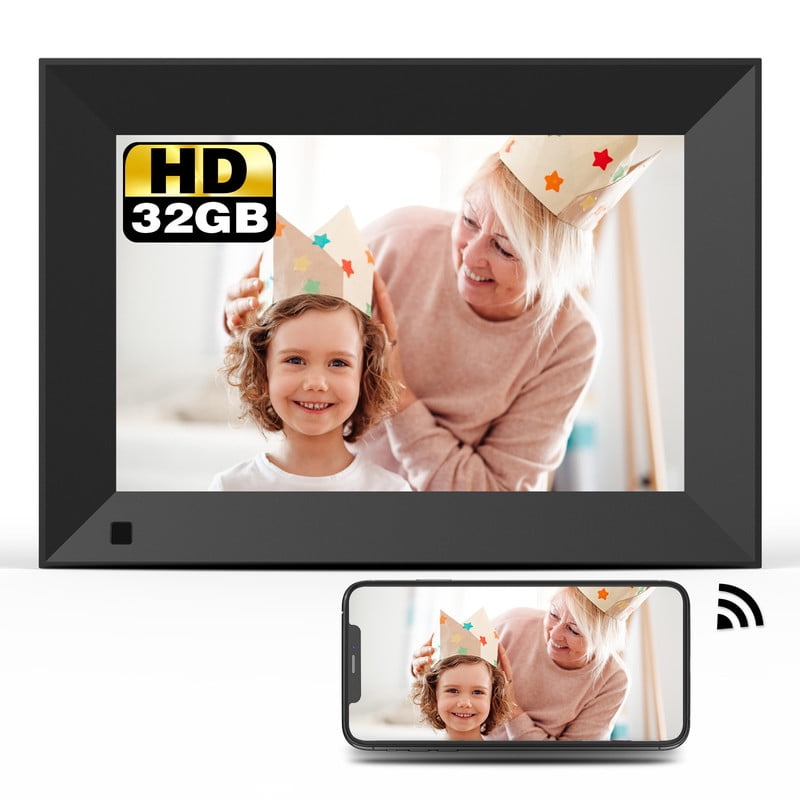 NexFoto Digital Photo Frame 8 inch, Smart Wifi Electronic Photo Frame