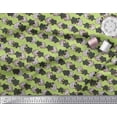 thumbnail image 3 of Soimoi Green Moss Georgette Fabric White Flower Bouquet Stripe Print Fabric by the Yard 44 Inch Wide, 3 of 3