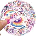 thumbnail image 3 of 50 Unicorn Stickers, Cute Rainbow Unicorn Vinyl Decals for Water Bottles, Laptops, Journals, Scrapbooks, Phones & Kids Crafts, 3 of 3