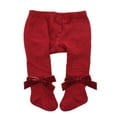 thumbnail image 1 of Collants Unis pour Bébés Filles Leggings Extensibles avec Nœud, 1 of 3