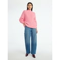 thumbnail image 3 of Scoop Women’s Oversized Cable Knit Sweater, Midweight, Size XS-XXL, 3 of 6