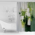 thumbnail image 2 of Abstract Green Shower Curtain, 72" x 72", Minimalist Modern Oil Painting Waterproof Bathroom Curtain Washable Shower Curtain Set with 12 Hooks, 2 of 6