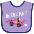 thumbnail image 3 of Inktastic Born to Race- Pink Race Car Boys or Girls Baby Bib, 3 of 4