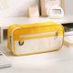 thumbnail image 4 of Estuche de lona de gran capacidad con cuerda para colgar | Organizador de dos capas para bolígrafos y papelería | Bolsa resistente al agua para útiles escolares y de oficina, 4 of 6