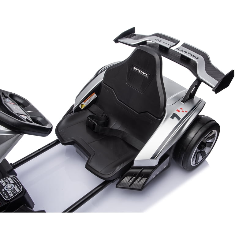 24V Go Kart Ride on Toys 800W 360° Drift Car w/ Adjustable Length