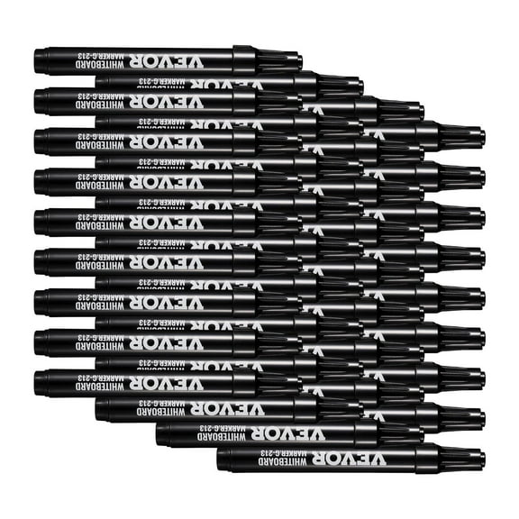 Dry Erase Markers 36 Count Black Whiteboard Markers Chisel Tip Low Odor
