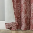 thumbnail image 5 of Sun Zero Pedra Paisley Embroidery 100% Blackout Back Tab Curtain Panel, 40"X84", Rustic Red, 5 of 8