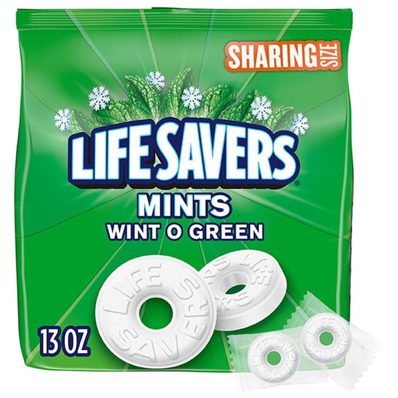 LifeSavers Breath Mints Hard Candy Sharing Size Wint O Green 13.0 oz Pack of 2